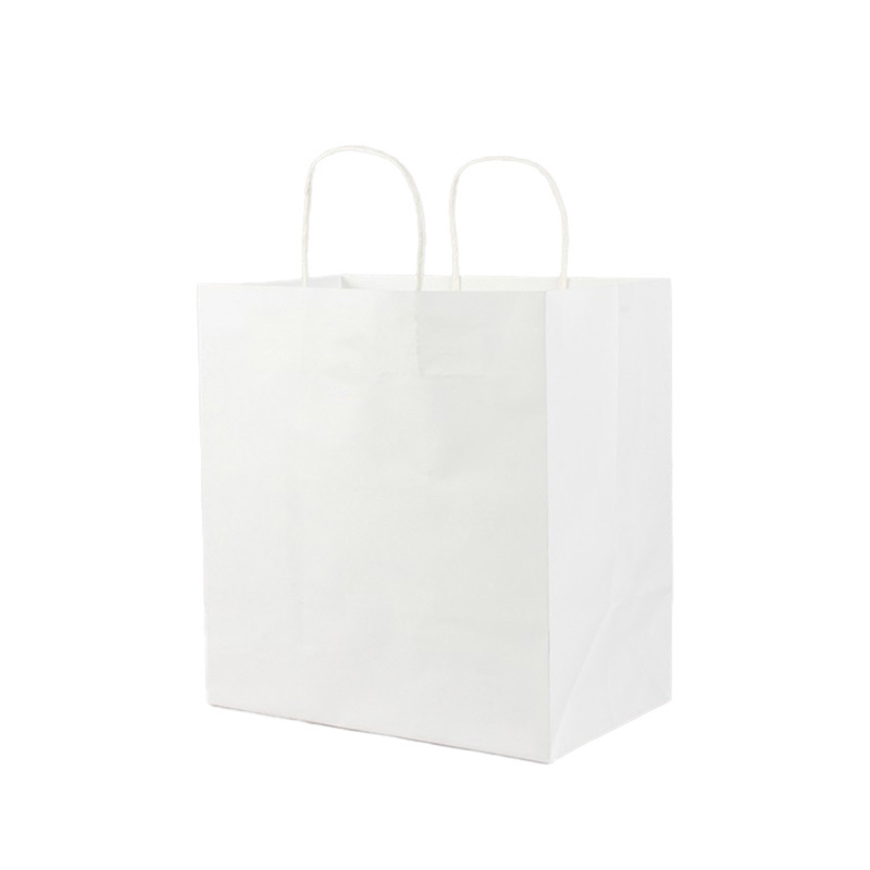 White Color Plain Paper Bags 